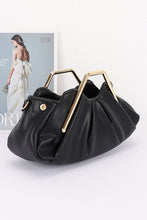 Load image into Gallery viewer, LEATHER METAL HANDLE BAG
