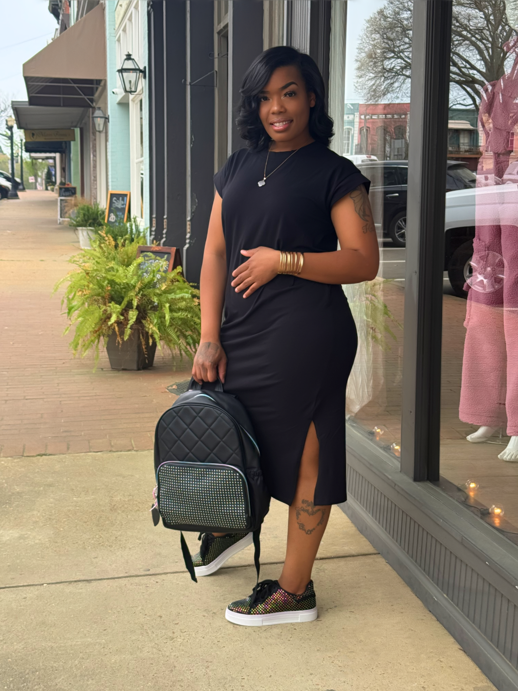 BASIC SHIRT DRESS (PLUS SIZE)