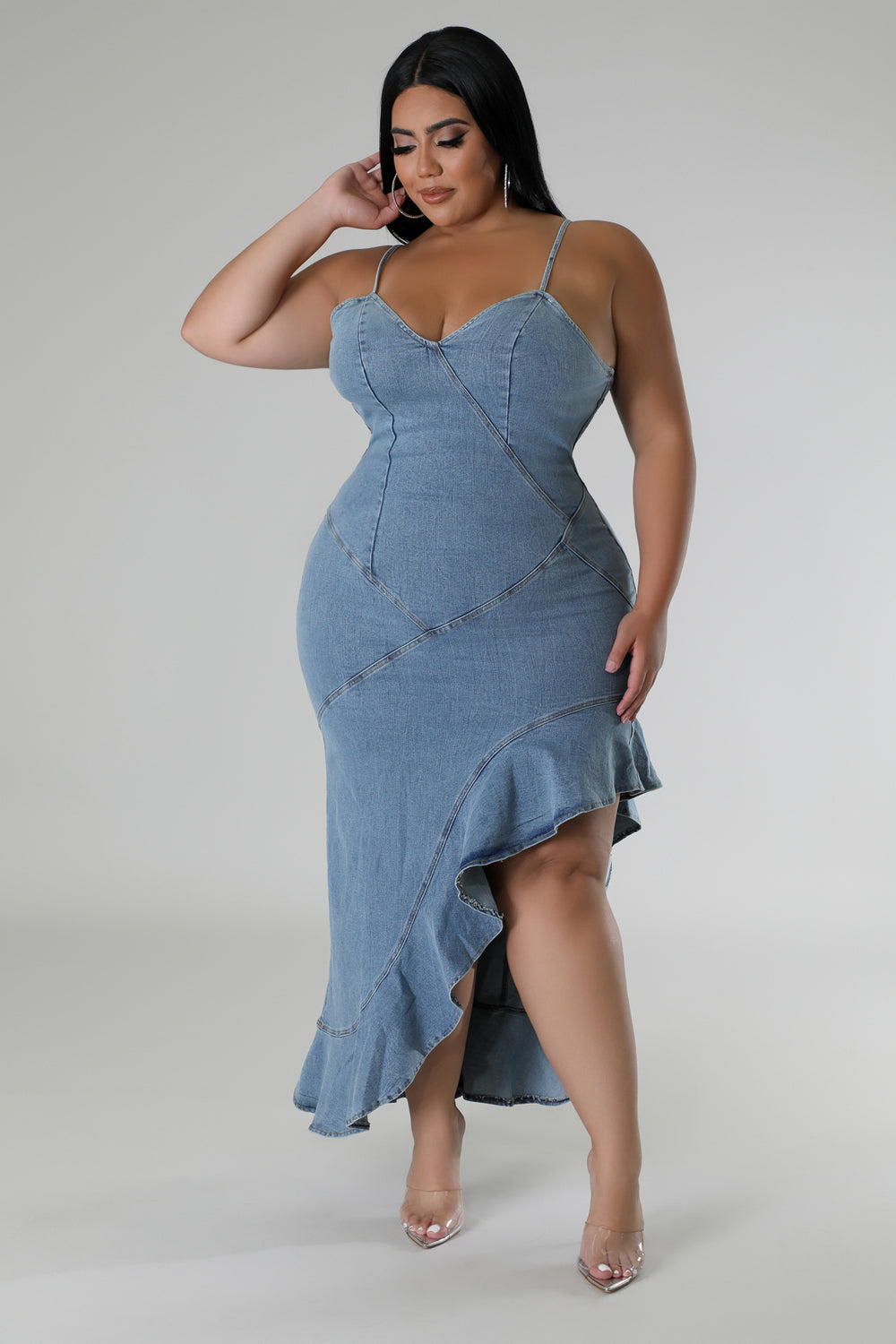 PRIA DENIM DRESS