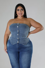 Load image into Gallery viewer, PLAY GIRL DENIM TOP
