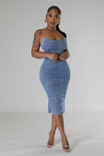 Load image into Gallery viewer, DENIM MIDI DRESS
