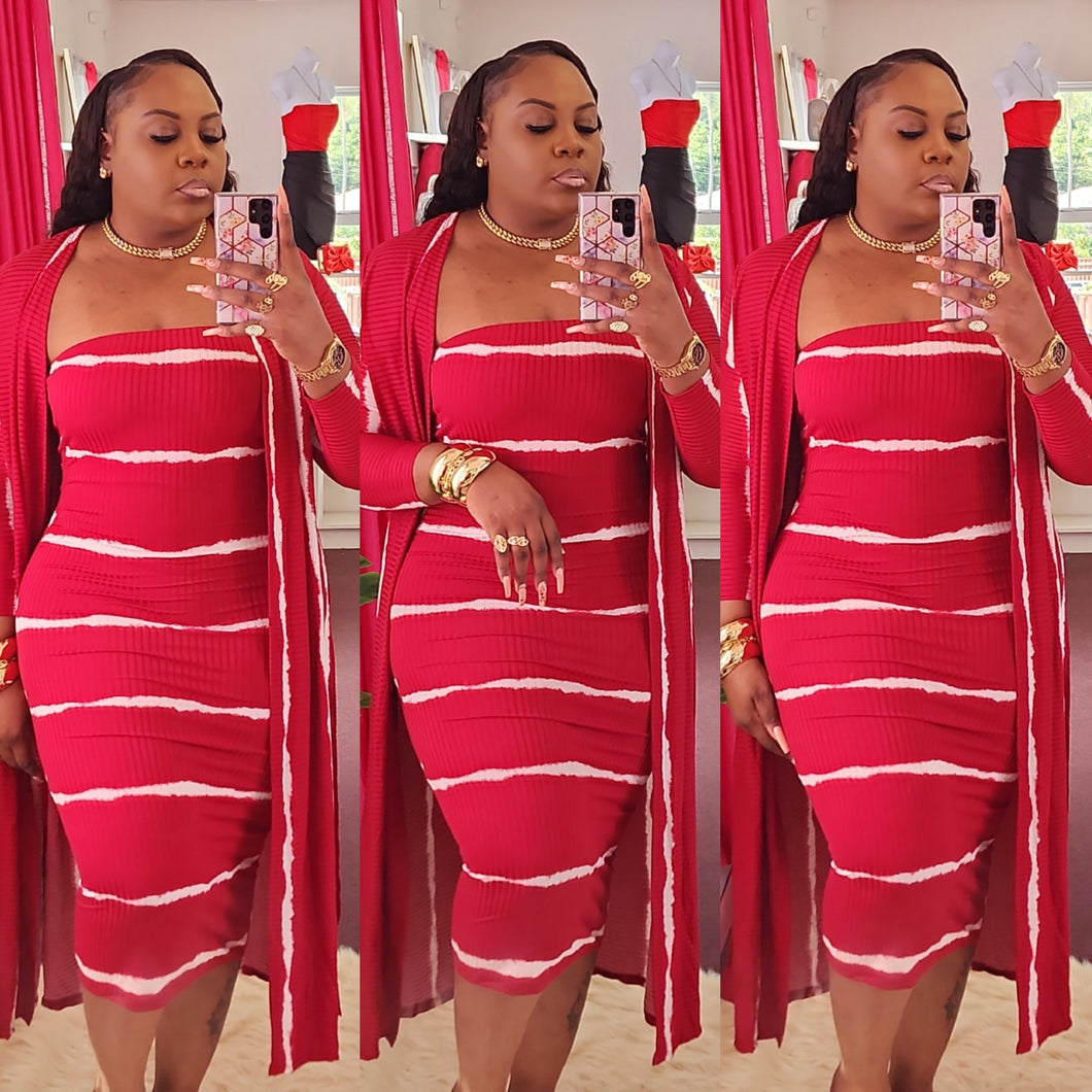 CARDIGAN DRESS SET