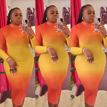 Load image into Gallery viewer, SUNSET MESH MIDI DRESS
