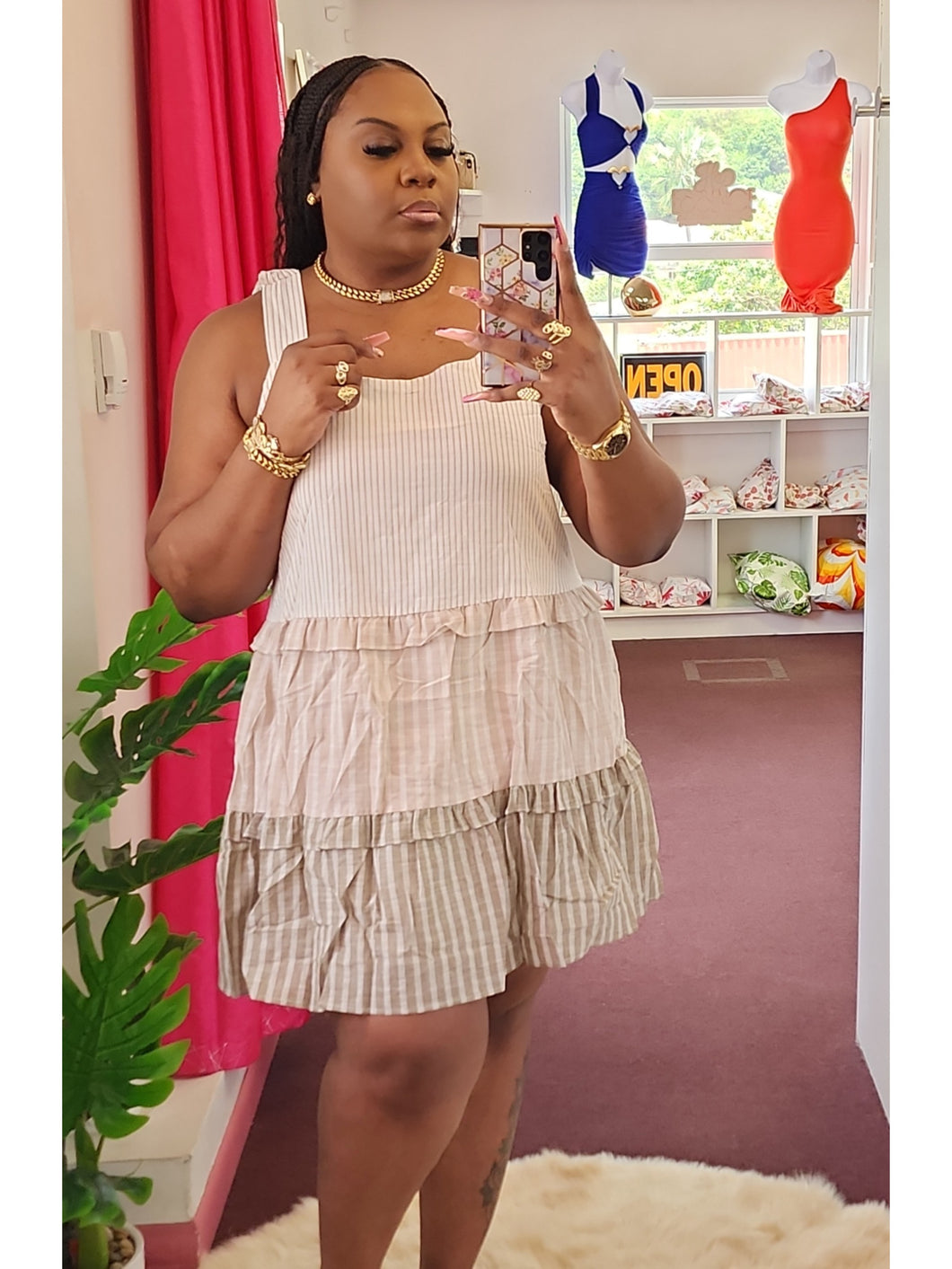 LINEN BABYDOLL DRESS