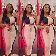 Load image into Gallery viewer, COLOR BLOCK SKIRT SET
