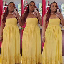 Load image into Gallery viewer, SMOCKED HALTER MAXI DRESS

