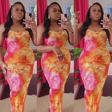 Load image into Gallery viewer, SUNSET MESH MAXI DRESS
