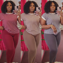 Load image into Gallery viewer, CAMEO STRIPE TEE SET
