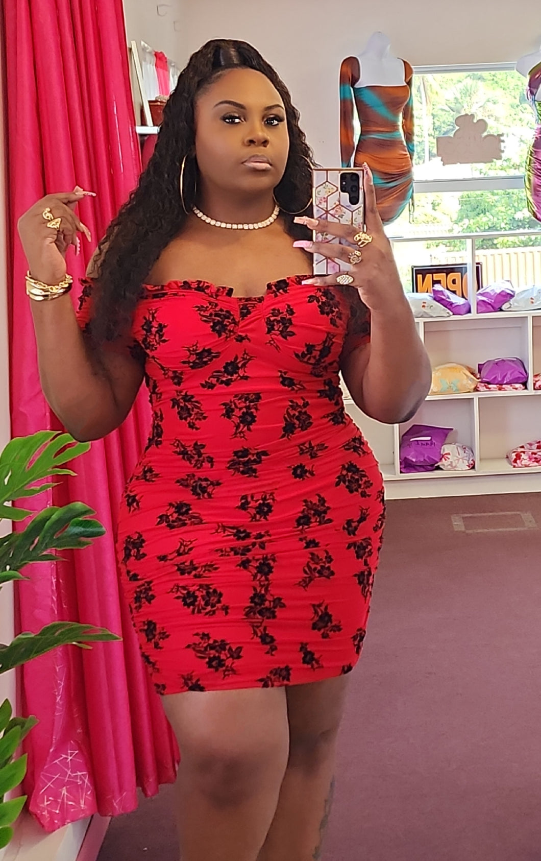 RED ROMANCE MINI DRESS