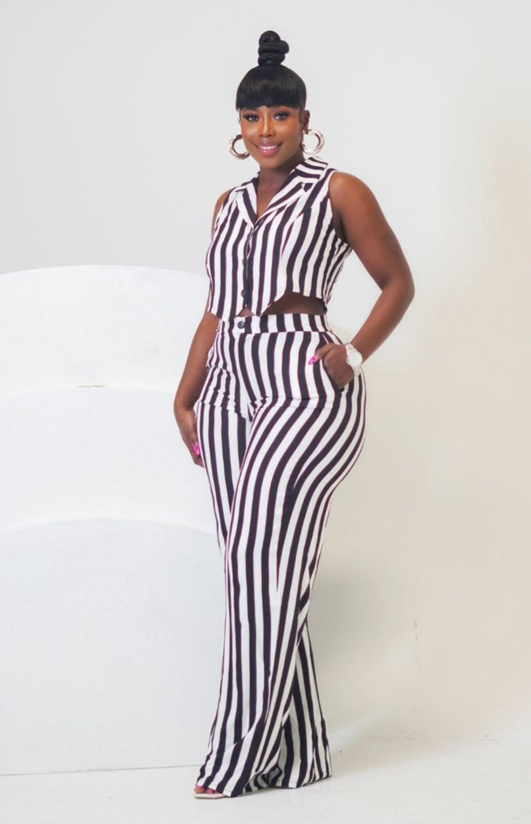 PIN STRIPE PANT SET