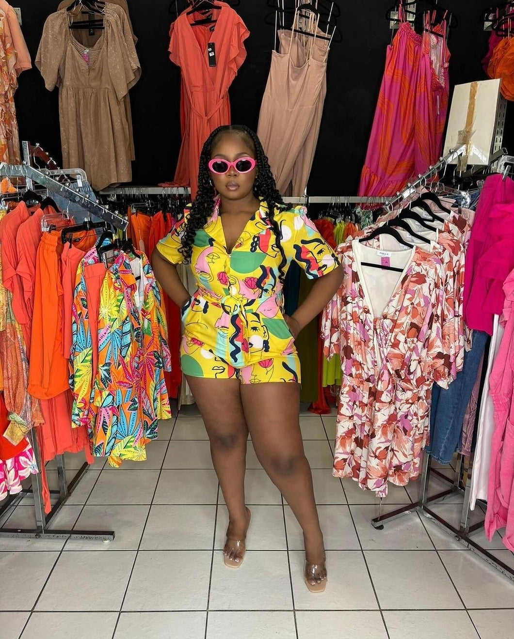 VOGUE PRINT ROMPER