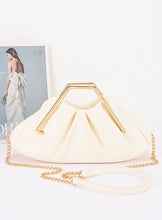 Load image into Gallery viewer, LEATHER METAL HANDLE BAG
