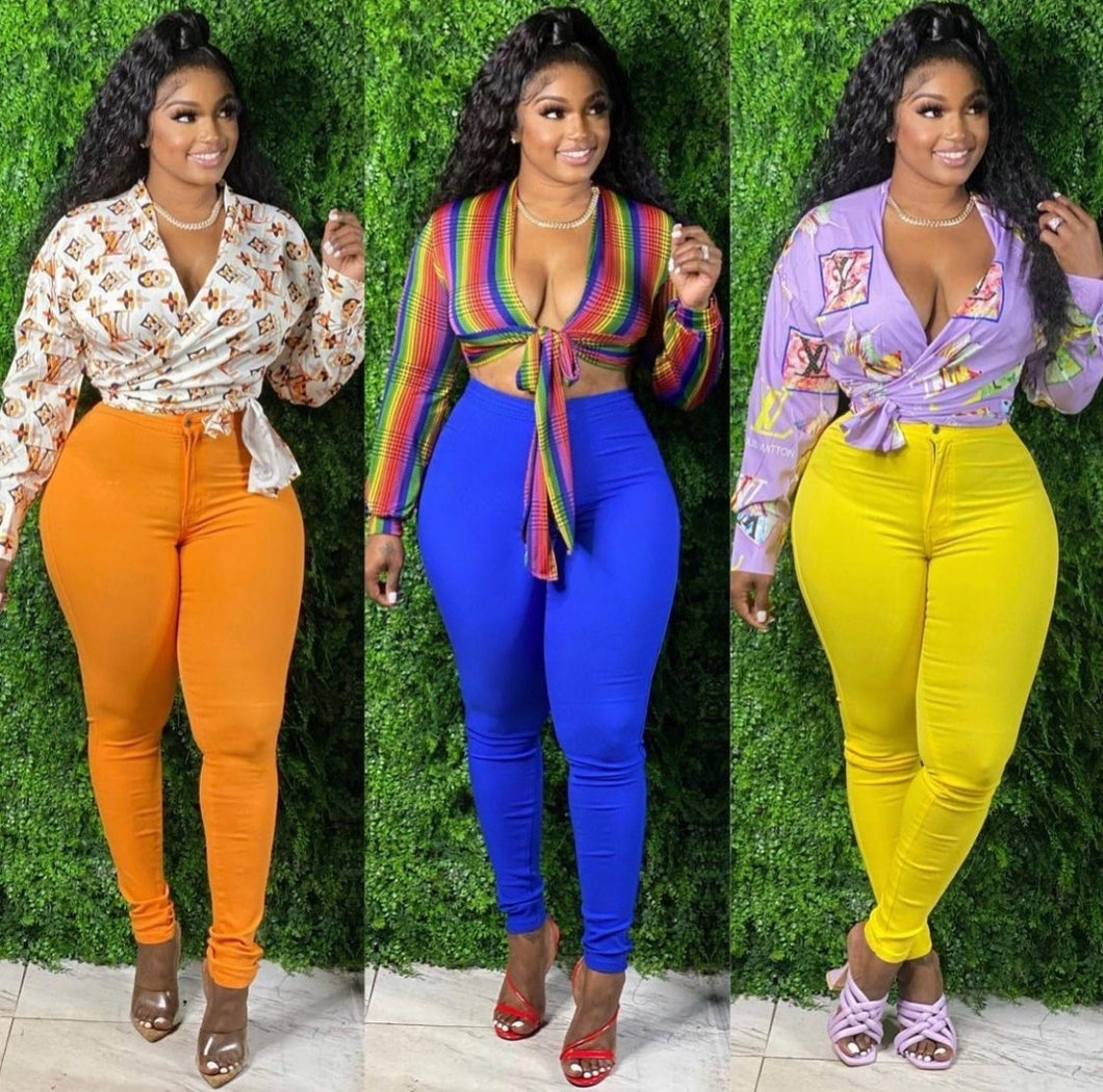 HIGH WAIST STRETCH PANTS