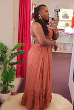 Load image into Gallery viewer, SMOCKED HALTER MAXI DRESS
