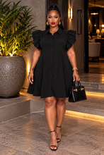 Load image into Gallery viewer, THE "DRIA DRESS" BLACK
