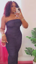 Load and play video in Gallery viewer, DANIELLE DENIM TUBE DRESS
