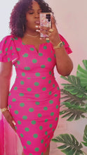 Load and play video in Gallery viewer, POLKA DOT MIDI DRESS
