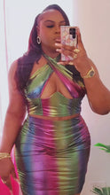 Load and play video in Gallery viewer, METALLIC SKIRT SET
