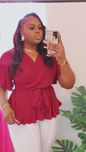 Load and play video in Gallery viewer, MANDY PEPLUM TOP
