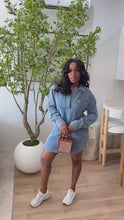 Load and play video in Gallery viewer, DENIM SHIRT DRESS
