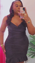 Load and play video in Gallery viewer, RUFFLE COWL NECK DRESS
