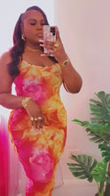 Load and play video in Gallery viewer, SUNSET MESH MAXI DRESS
