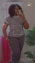Load and play video in Gallery viewer, CAMEO STRIPE TEE SET
