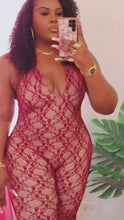 Load and play video in Gallery viewer, LACE CAPRI JUMPSUIT

